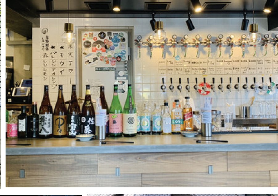 Beer taps and bottle wall
